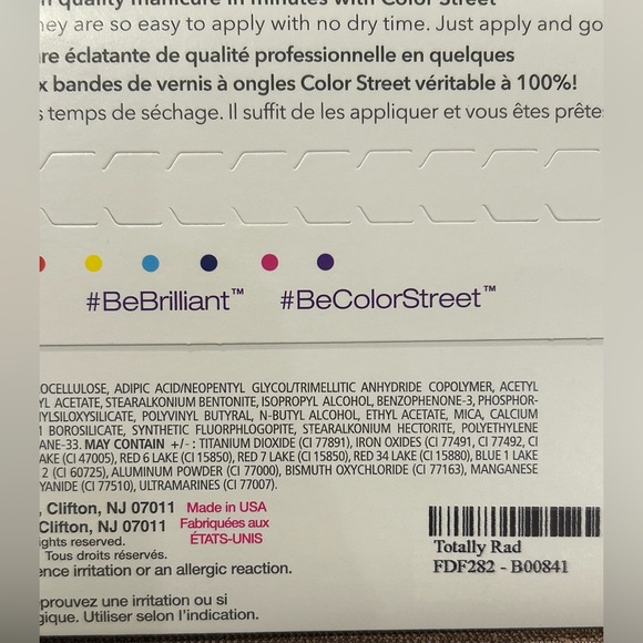 COLOR STREET Totally Rad Nail Polish Strips 16 count Retired 3/$20 - Picture 4 of 5